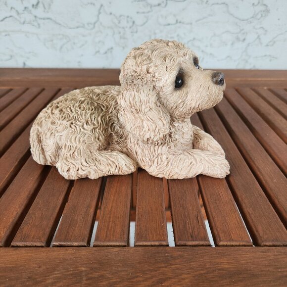 Sandicast Dog Figurine Realistic Puppy Sculpture, 8” Long x 5” High Collectible - Picture 9 of 15